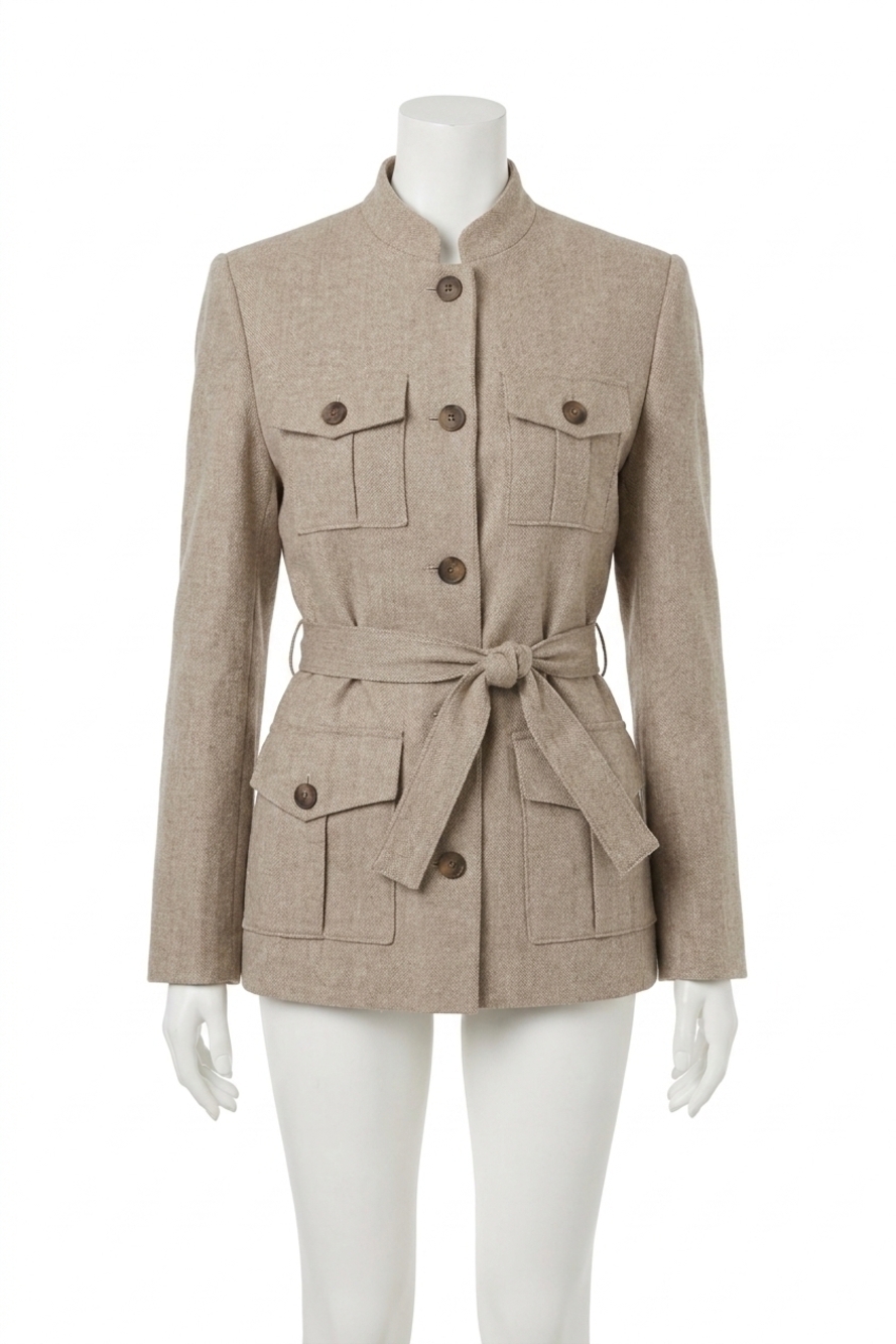 NEW MAISON HOTEL nehru jacket in tobacco